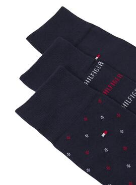 Pack 3 Calcetines Tommy Hilfiger Giftbox Marino