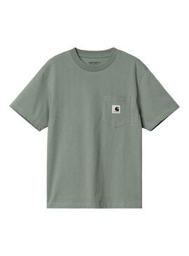 Camiseta Carhartt SS Pocket Verde Para Mujer