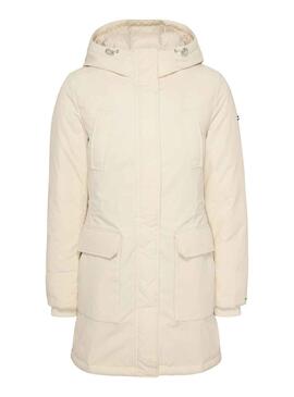 Chaqueta Tommy Jeans Technical Down Beige Mujer