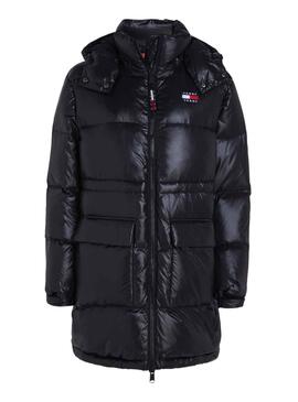 Chaqueta Tommy Jeans Midi Alaska Negro Mujer