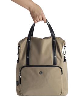 Mochila Munich Clever BackPack Beige Para Mujer