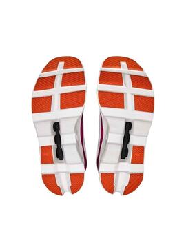 Zapatillas On Cloudmonster Blanco y Fucsia