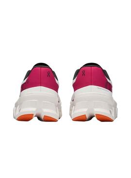 Zapatillas On Cloudmonster Blanco y Fucsia