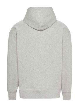 Sudadera Tommy Jeans Relaxed Signature Gris Hombre