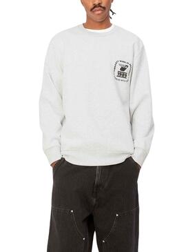 Sudadera Carhartt Stamp State Blanco Para Hombre