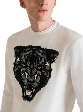 Sudadera Antony Morato Tigre Blanco Para Hombre