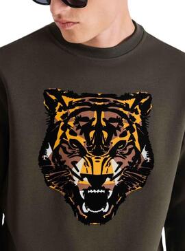 Sudadera Antony Morato Tigre Verde Militar Hombre