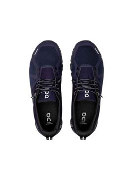 Zapatillas On Cloud 5 Waterproof Azul Marino Hombre