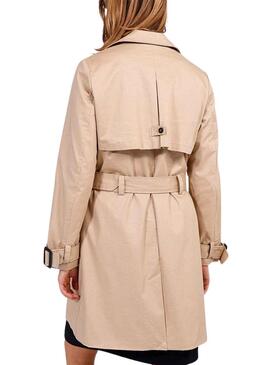 Gabardina Naf Naf Beige para Mujer