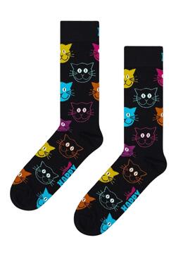 Calcetines Happy Socks Cat Negros Hombre y Mujer