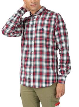 Camisa El Pulpo Cuadros Roja para Hombre