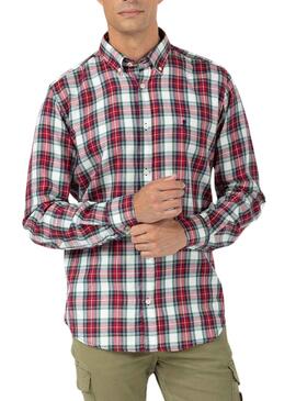 Camisa El Pulpo Cuadros Roja para Hombre