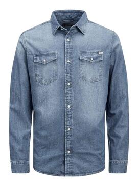 Camisa Vaquera Jack and Jones Sheridan Azul Hombre