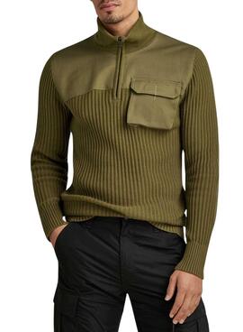 Jersey G-Star Army Zip Up Verde para Hombre