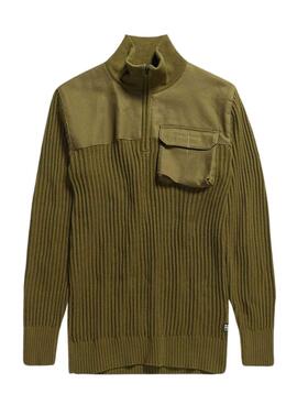 Jersey G-Star Army Zip Up Verde para Hombre