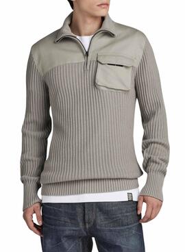 Jersey G-Star Army Zip Up Gris para Hombre