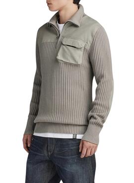 Jersey G-Star Army Zip Up Gris para Hombre