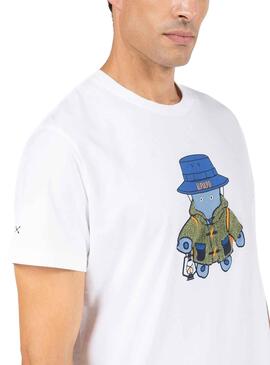 Camiseta El Pulpo Explorer Blanco para Hombre