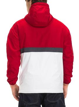 Canguro Tommy Jeans Colorblock Rojo Hombre
