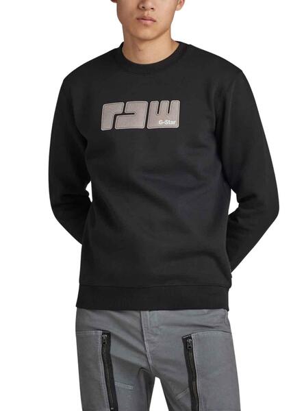 Sudadera G-Star Raw Felt Negro para Hombre