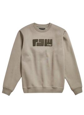 Sudadera G-Star Raw Felt Gris para Hombre