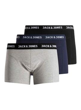 Pack 3 Calzoncillos Jack and Jones Multi Hombre