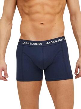 Pack 3 Calzoncillos Jack and Jones Marino Hombre