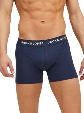 Pack 3 Calzoncillos Jack and Jones Marino Hombre