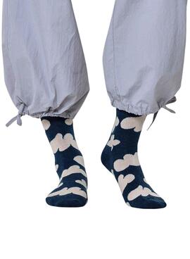 Calcetines Happy Socks Cloudy Negros Hombre Mujer