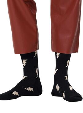 Calcetines Happy Socks Flash Negros para Hombre