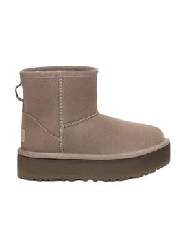 Botas UGG Classic Mini Platform Smoke Marrón Niña