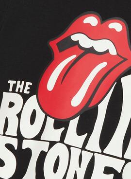 Camiseta Name It Omrisa Rolling Stones Negro Niña