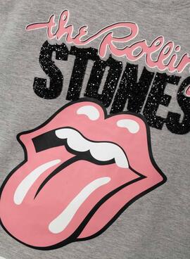 Camiseta Name It Omrana Rolling Stones Gris Niña