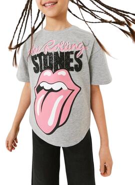 Camiseta Name It Omrana Rolling Stones Gris Niña