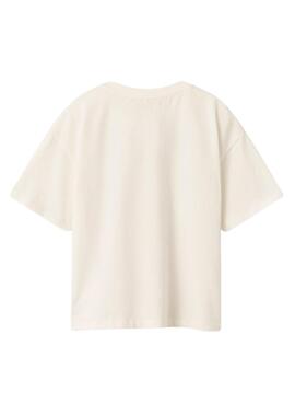 Camiseta Name It Omrana Rolling Stones Beige Niña
