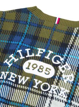 Jersey Tommy Hilfiger Tartan Verde Para Niño