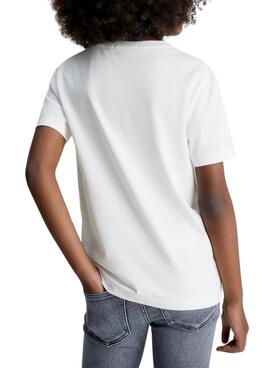 Camiseta Calvin Klein Monogram Blanco Niño