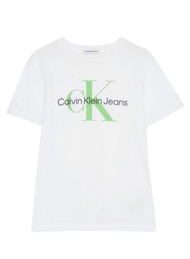 Camiseta Calvin Klein Monogram Blanco Niño