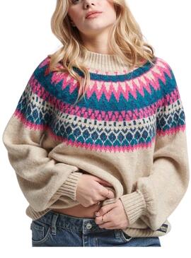 Jersey Superdry Slouchy Beige Para Mujer