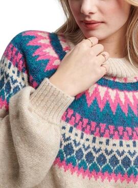 Jersey Superdry Slouchy Beige Para Mujer