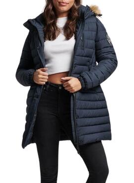 Chaqueta Superdry Fuji Hooded Mid Marino Mujer