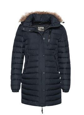 Chaqueta Superdry Fuji Hooded Mid Marino Mujer