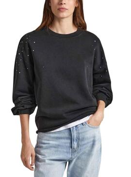 Sudadera Pepe Jeans Caroline Negra para Mujer