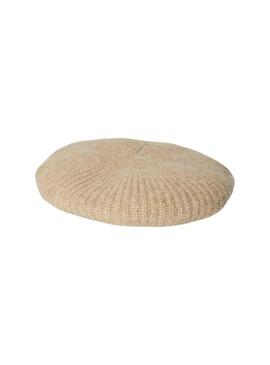 Boina Pieces Jiklo Beret Beige para Mujer