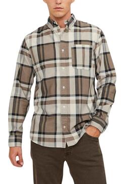 Camisa Jack and Jones Blubrook Cuadros Marrón