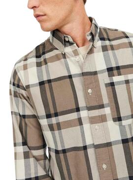 Camisa Jack and Jones Blubrook Cuadros Marrón