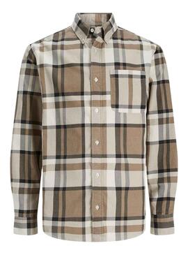 Camisa Jack and Jones Blubrook Cuadros Marrón