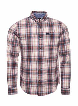 Camisa Superdry Cotton Lumberjack Blanco Hombre