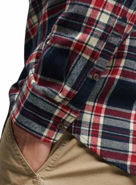 Camisa Superdry Cotton Lumberjack Marino Hombre