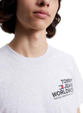 Camiseta Tommy Jeans Entry Concert Gris Hombre